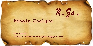 Mihain Zselyke névjegykártya